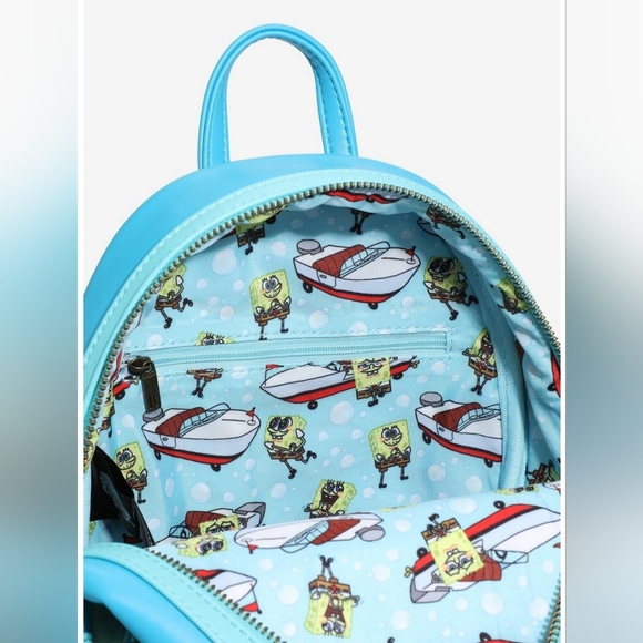 Brand New! Loungefly SpongeBob SquarePants Boating School Mini Backpack - Picture 6 of 6